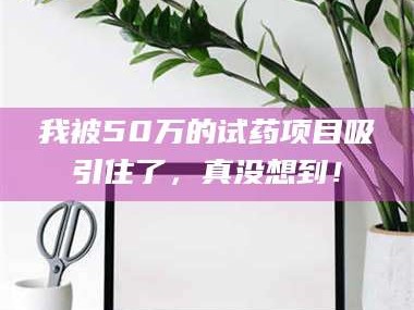 蚌埠我被50万的试药项目吸引住了，真没想到！