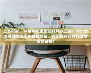 蚌埠怎么可能，苹果手机硬是让我月入三金！每次坐地铁就掏出手机看看钱包，这小金库长得比女朋友还快呢！ 第1张