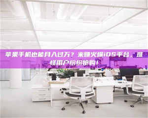 蚌埠苹果手机也能月入过万？米赚火爆iOS平台，难怪用户纷纷抢购！ 第1张